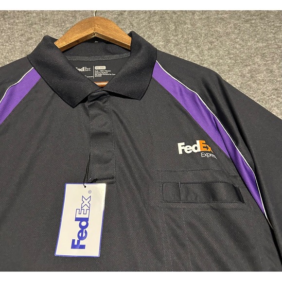 Fedex polo shirt mens size 4XL work driver logo polyester new - Picture 1 of 6